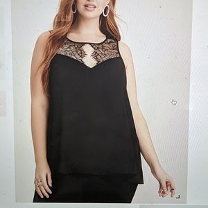 Torrid black lace tank top